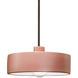 Radiance 1 Light 12 inch Gloss Blush Pendant Ceiling Light in Rigid Stem Kit, Dark Bronze
