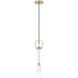 Textile Collection - Chloe Family LED 5 inch Brushed Brass Pendant Ceiling Light