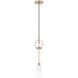 Textile Collection - Chloe Family LED 5 inch Brushed Brass Pendant Ceiling Light