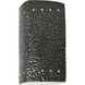 Ambiance Rectangle LED 5.25 inch Hammered Pewter Wall Sconce Wall Light, Small