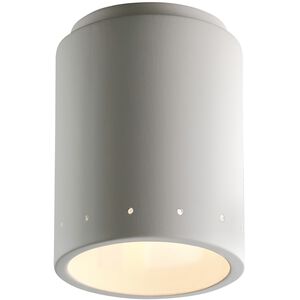 Radiance Cylinder LED 6.5 inch Hammered Polished Brass Flush-Mount Ceiling Light