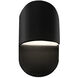 Ambiance Collection - Capsule LED 10 inch Gloss Black with Matte White internal finish Outdoor Wall Sconce, Form+Finish+Function