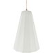 Radiance Collection - Fluted Pendant Ceiling Light in Brushed Nickel, Replaceable Bulb, Beige Twist Cord, Bisque, 9W x 13H, Form+Finish+Function