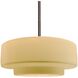 Radiance Collection - Tier Pendant Ceiling Light in Brushed Nickel, Dedicated LED, Black Cord, Muted Yellow, 14.5W x 5.25H, Form+Finish+Function