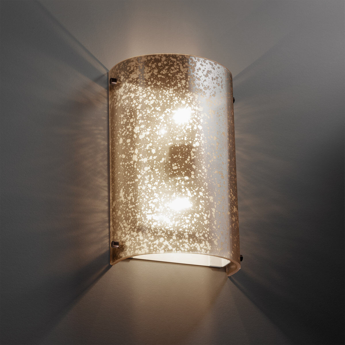 Fusion Wall Sconce Wall Light in Dark Bronze, Incandescent, Mercury Fusion