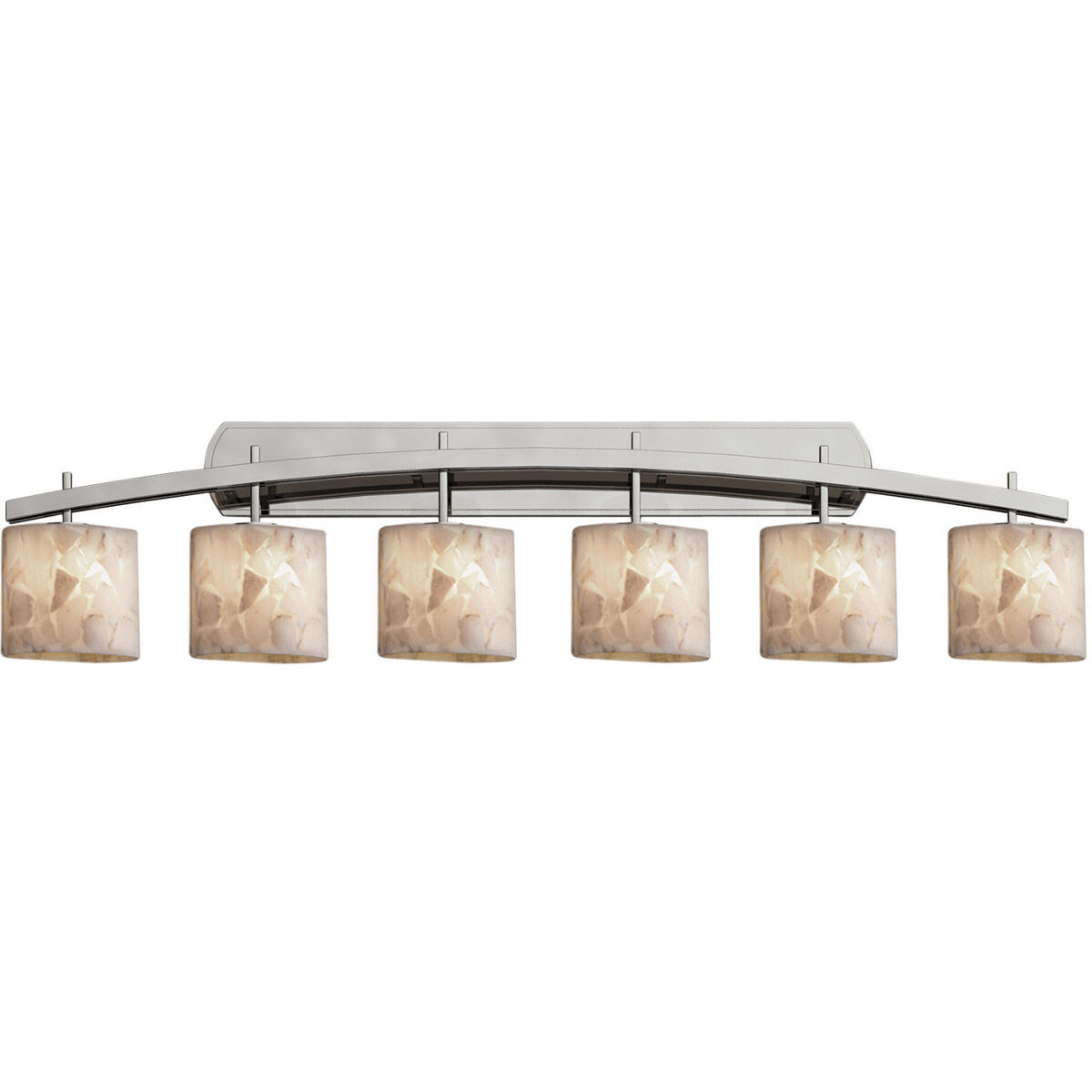 Alabaster Rocks LED 57 inch Brushed Nickel Bath Bar Wall Light