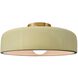 Radiance Collection - Spire LED 13 inch Vanilla Gloss and Brushed Brass Semi-Flush Ceiling Light in Dedicated LED, 13W x 6H, Form+Finish+Function