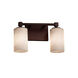 Clouds 2 Light 13 inch Dark Bronze Vanity Light Wall Light in Cylinder with Flat Rim, Incandescent