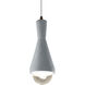 Radiance Collection - Erlen 1 Light 4.75 inch Concrete and Dark Bronze Pendant Ceiling Light in Replaceable Bulb, White, Form+Finish+Function