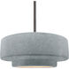 Radiance Collection - Tier Pendant Ceiling Light in Brushed Nickel, Replaceable Bulb, Rigid Stem, Concrete, 14.5W x 5.25H, Form+Finish+Function