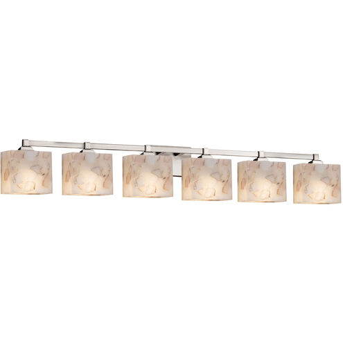 Alabaster Rocks LED 50.5 inch Brushed Nickel Vanity Light Wall Light in 4200 Lm LED, Rectangle
