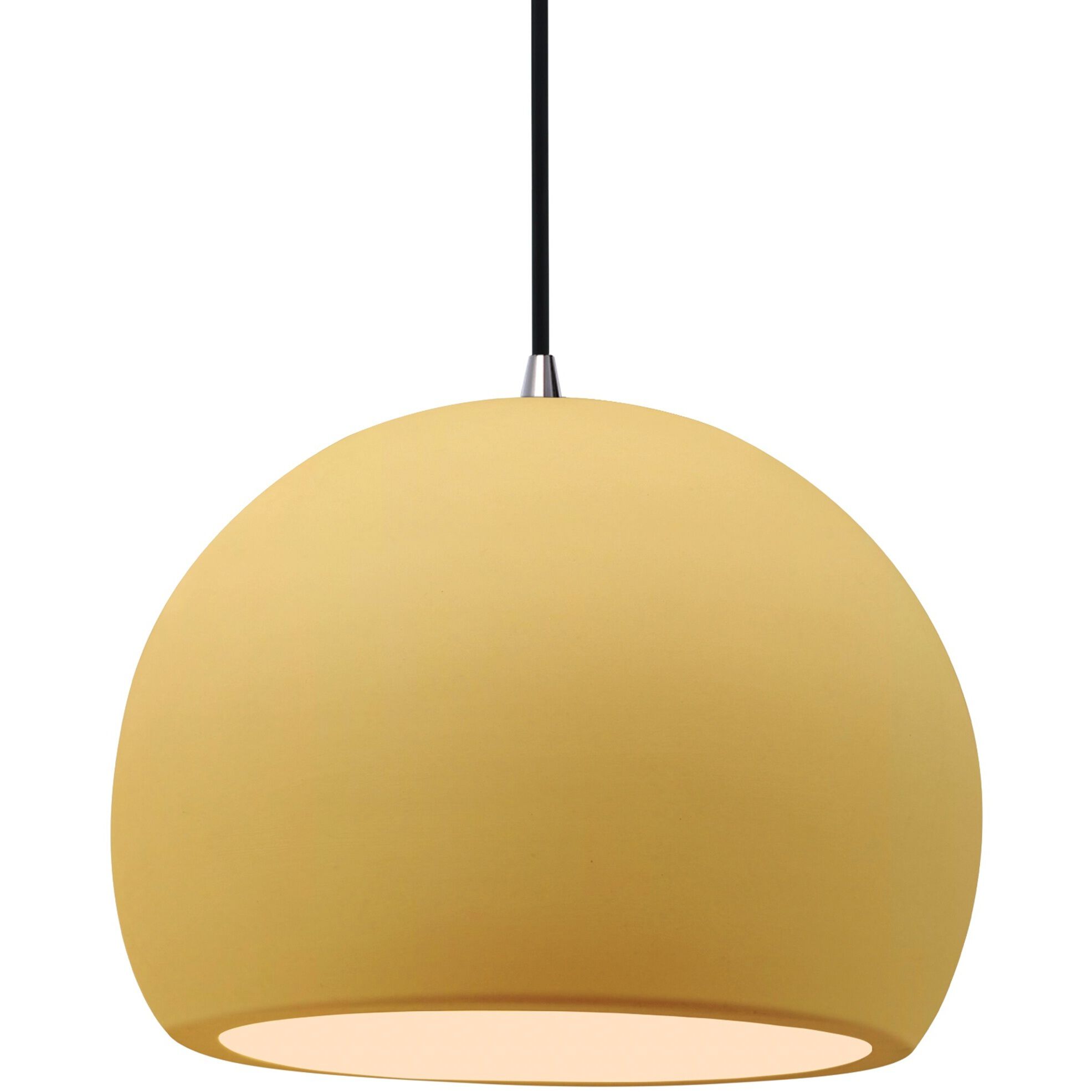 Radiance 1 Light 12.25 inch Muted Yellow and Brushed Nickel Pendant Ceiling Light