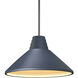 Radiance Collection 1 Light 14.75 inch Polished Chrome and Concrete and White Pendant Ceiling Light in White Cord, Incandescent