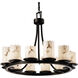 Lumenaria 12 Light 28 inch Matte Black Chandelier Ceiling Light in Cylinder with Broken Rim, Incandescent