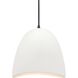 Radiance Collection - Brisa Pendant Ceiling Light in Matte Black, Black Cord, Replaceable Bulb, Bisque, 9W x 8.75H, Form+Finish+Function