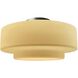 Radiance Collection - Tier 1 Light 16.5 inch Muted Yellow and Brushed Nickel Semi-Flush Ceiling Light in Replaceable Bulb, 16.5W x 8H, Form+Finish+Function