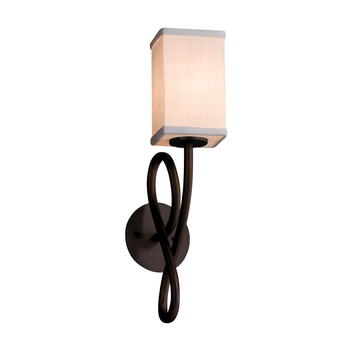 Textile LED 5 inch Dark Bronze Wall Sconce Wall Light