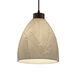 Porcelina LED 10.5 inch Dark Bronze Pendant Ceiling Light in 700 Lm LED, Black Cord, Pleats