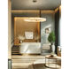 LumenAria Collection - Medley Family LED 42 inch Brushed Brass and Faux Alabaster Pendant Ceiling Light in 42" D x 42" W x 3.5" H, EVOLV