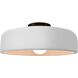 Radiance Collection - Spire 1 Light 13 inch Gloss White and Matte Black Semi-Flush Ceiling Light in Replaceable Bulb, Gloss White (outside and inside of fixture), 13W x 6H, Form+Finish+Function