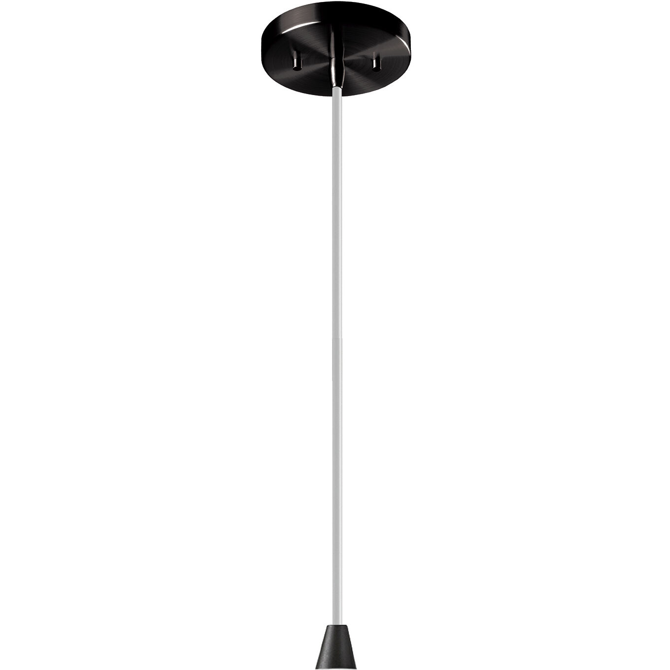 Radiance Collection LED 12 inch Matte Black and Concrete and White Pendant Ceiling Light