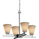 Textile LED 23 inch Brushed Nickel Chandelier Ceiling Light