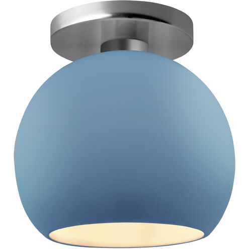 Radiance LED 10 inch Sky Blue and Brushed Nickel Semi Flush Ceiling Light