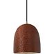 Radiance Collection LED 9 inch Antique Brass and Hammered Copper and Black Pendant Ceiling Light