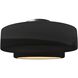 Radiance Collection - Tier 1 Light 14.5 inch Gloss Black and Matte White and Brushed Nickel Semi-Flush Ceiling Light in Replaceable Bulb, Gloss Black/Matte White, 14.5W x 7.25H, Form+Finish+Function