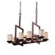 Textile LED 34 inch Matte Black Chandelier Ceiling Light