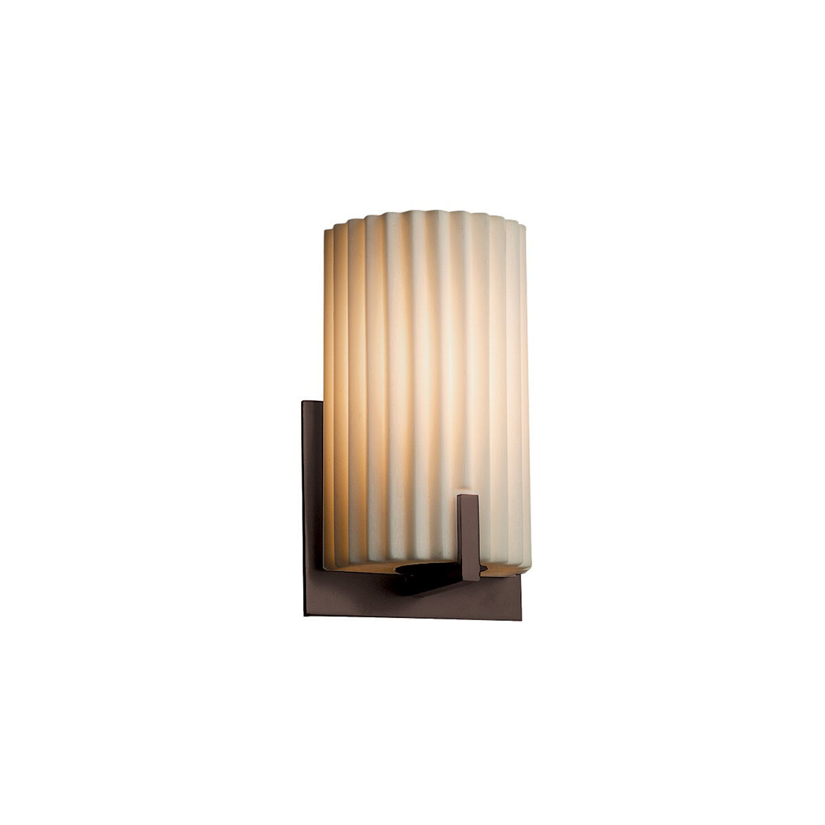 Porcelina Century 1 Light 6 inch Dark Bronze ADA Wall Sconce Wall Light in Pleats, Incandescent