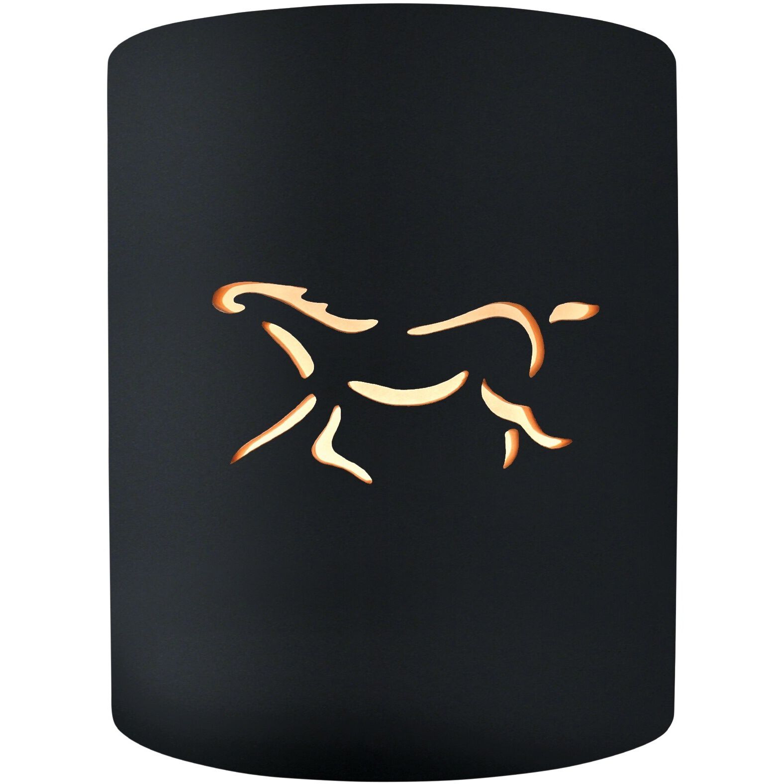 Sun Dagger 1 Light 8 inch Gloss Black and Matte White Wall Sconce Wall Light