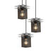 Metropolis 3 Light 7 inch Polished Chrome Pendant Ceiling Light in Square with Flat Rim