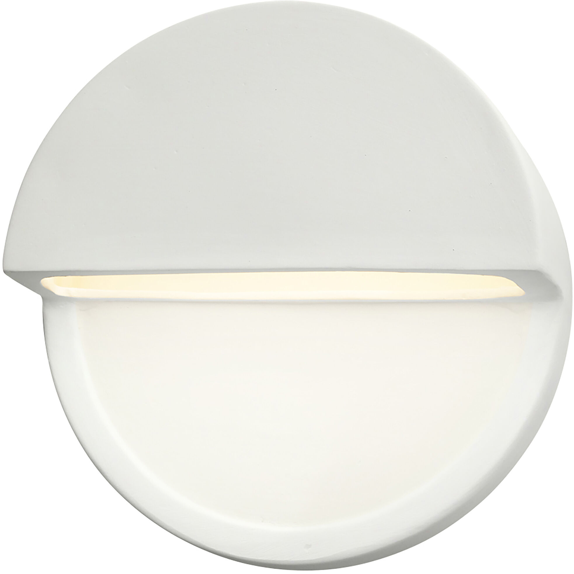 Ambiance LED 8 inch Matte White ADA Wall Sconce Wall Light, Closed Top Fixture, Dome