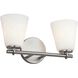 Fusion Collection - Alpino Family 15 inch Brushed Nickel Bath Bar Wall Light