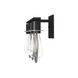 EVOLV 24 inch Matte Black with Chrome Ring Bath Bar Wall Light in Matte Black / Chrome Ring