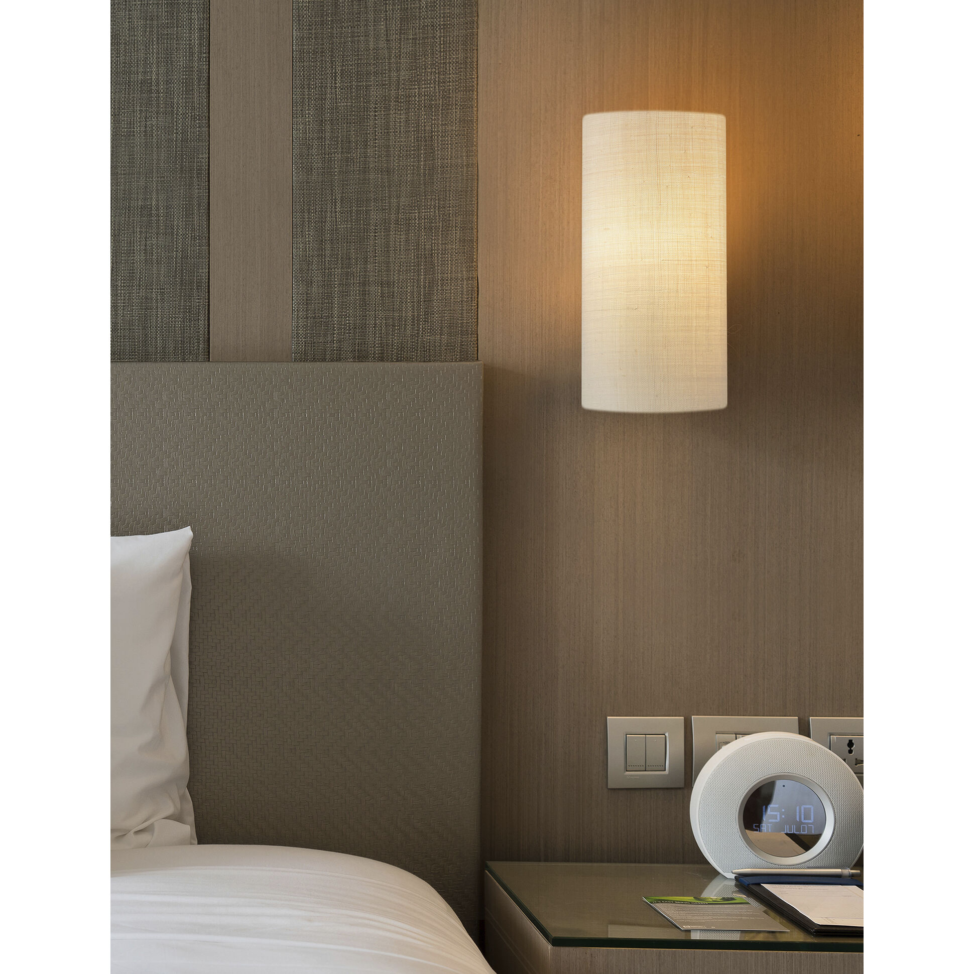 Textile Collection 1 Light 5.5 inch White ADA Wall Sconce Wall Light in 4" D x 5.5" W x 10" H, EVOLV