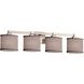 Textile 4 Light 33.5 inch Brushed Nickel Bath Vanity Light Wall Light, Regency Family, Choices