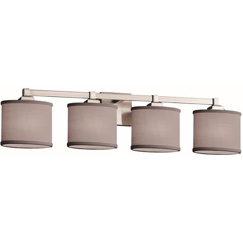 Textile 4 Light 33.5 inch Brushed Nickel Bath Vanity Light Wall Light, Regency Family, Choices