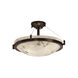 LumenAria LED 39 inch Dark Bronze Semi-Flush Ceiling Light in 6000 Lm LED, Bowl