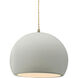 Radiance 1 Light 10 inch Matte White and Antique Brass Pendant Ceiling Light