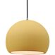 Radiance LED 12.25 inch Muted Yellow and Brushed Nickel Pendant Ceiling Light