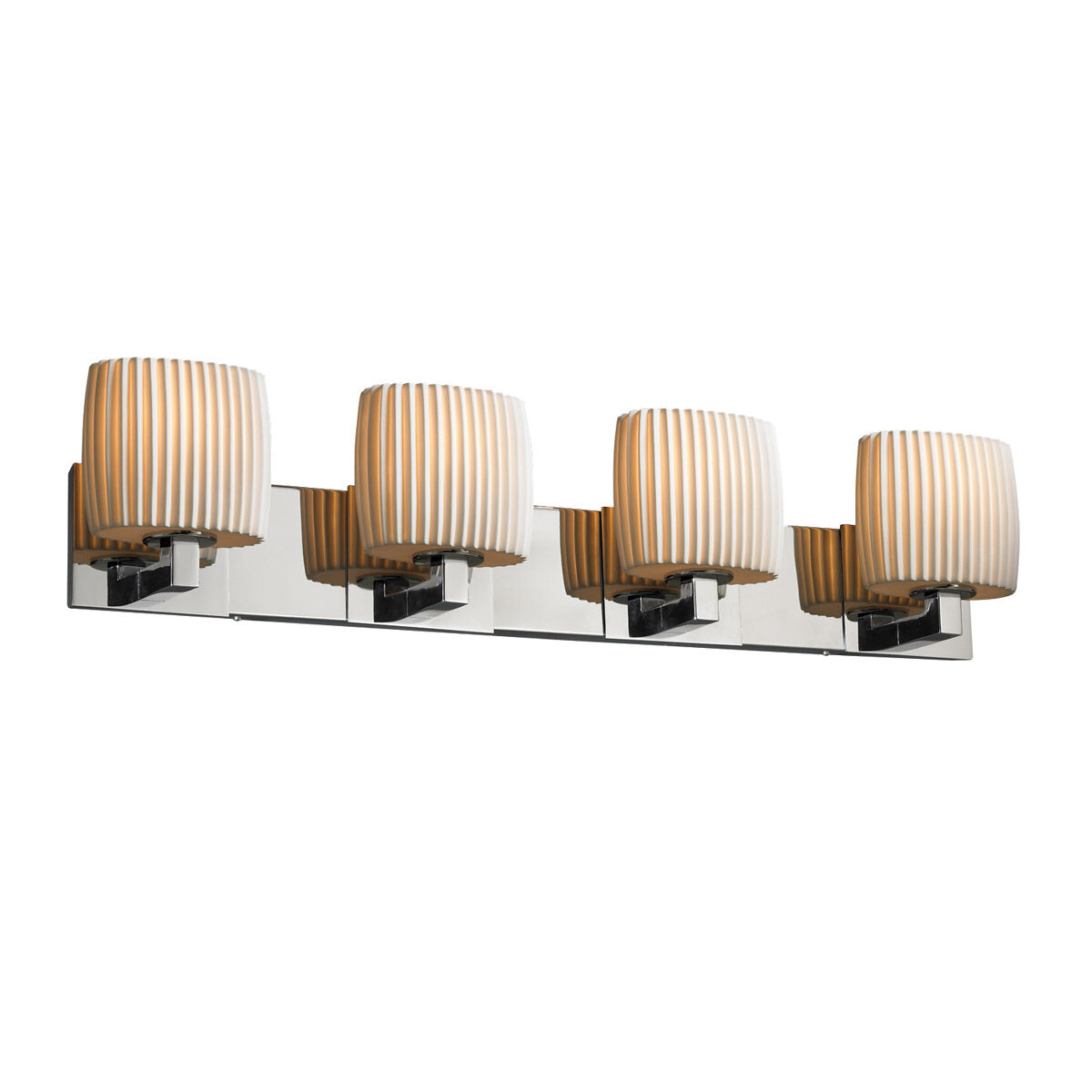 Limoges LED 35.25 inch Brushed Nickel Bath Bar Wall Light in 2800 Lm LED, Waterfall, Cylinder with Flat Rim, Modular