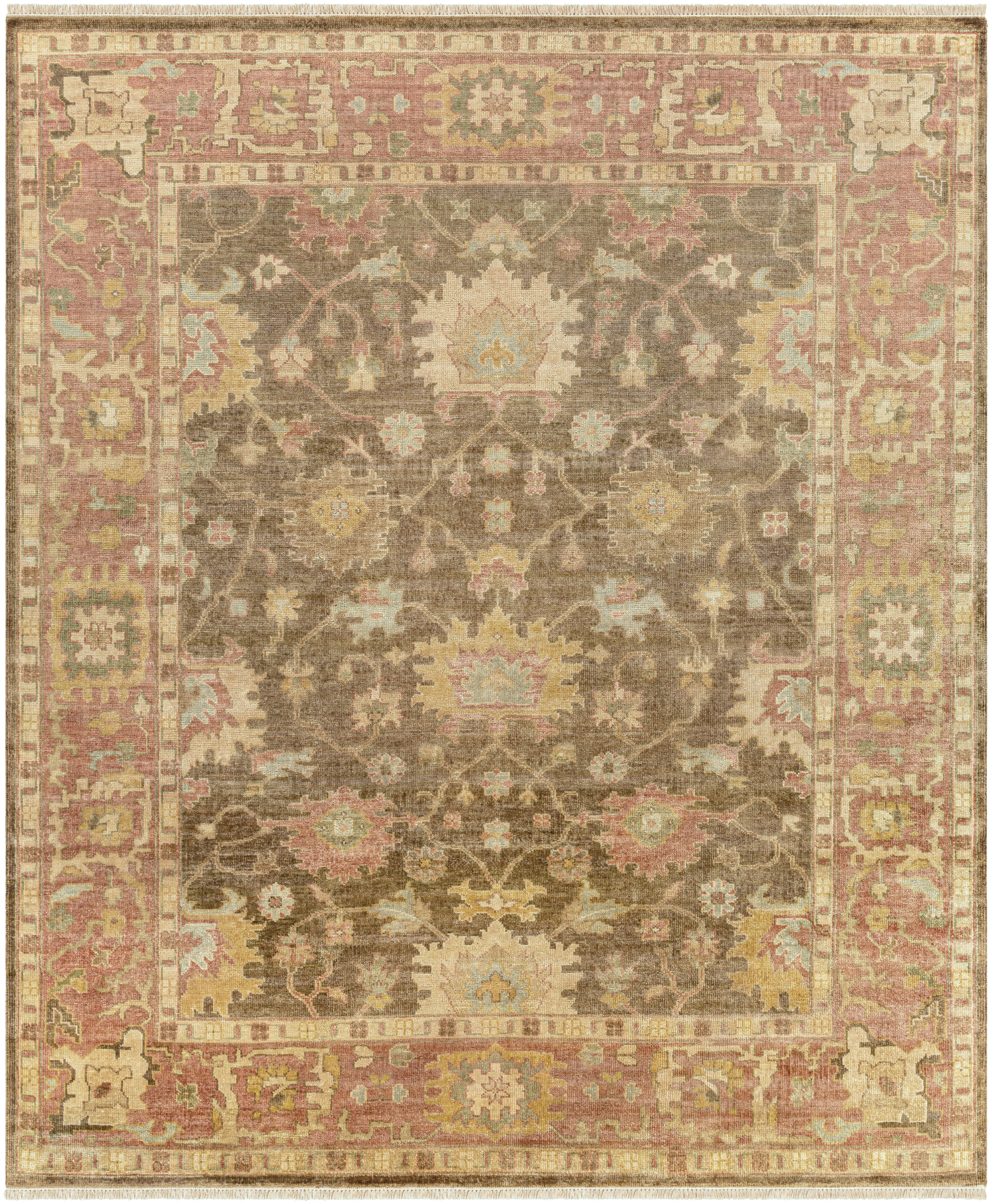 Fantasia 117 X 93 inch Burgundy Rug, Rectangle