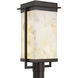Alabaster Rocks Pacific LED 18 inch Matte Black Outdoor Post Light