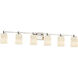 Alabaster Rocks LED 48.5 inch Brushed Nickel Vanity Light Wall Light in 4200 Lm LED, Cylinder with Flat Rim