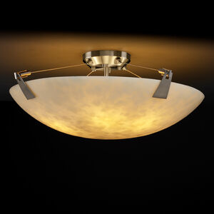 Clouds 8 Light 21 inch Brushed Nickel Semi-Flush Bowl Ceiling Light in Round Bowl, Incandescent