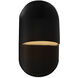 Ambiance Collection - Capsule LED 5 inch Carbon Matte Black with Champagne Gold internal finish Outdoor Wall Sconce, Form+Finish+Function