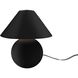 Portable 12 inch 120.00 watt Gloss Black and Matte White and Brushed Brass Portable Lamp Portable Light