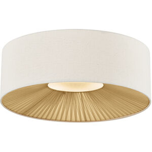 Textile Collection 6 Light 24 inch Matte Black Flush Mount Ceiling Light, Warren Family